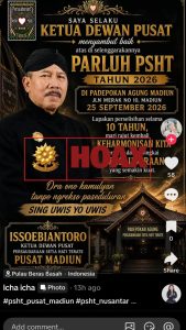Ketua Dewan Pusat SH Terate Mendukung Parluh 25 September 2026? Berita Hoaks!